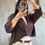 شومیز سیلک گره ای | 200317